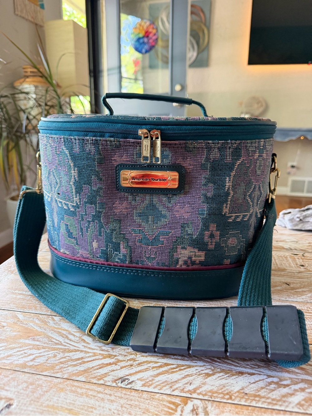 🧳Vintage American Tourister Tapestry Train Case Carry On Bag Suitcase🧳luggage